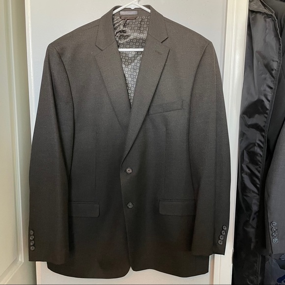 ralph lauren blazer suit brown jacket